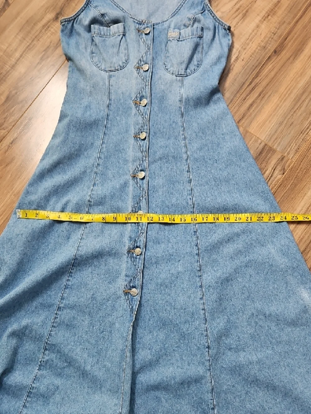 Guess Light Blue Denim Tank Dress Size 7 Or Small - Picture 8 of 10